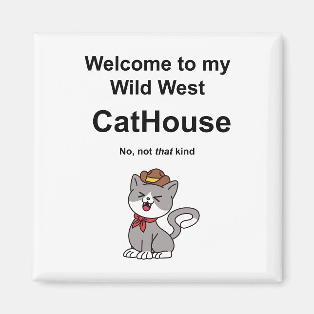 Whimsical Cat Magnet (Front)