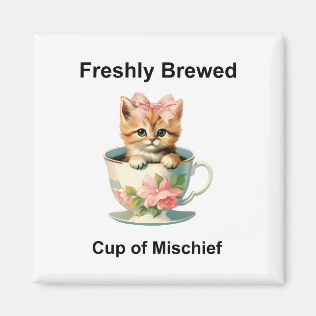 Whimsical Cat Magnet (Front)