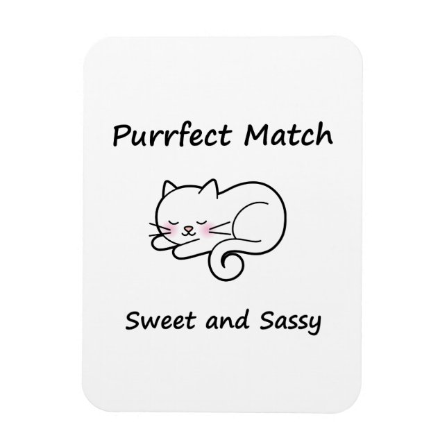 Whimsical Cat Magnet (Vertical)