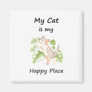 Whimsical Cat Magnet