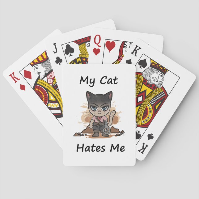 Whimsical Cat Playing Cards (Back)