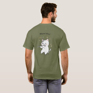 Whimsical Cat Playing Flute T-Shirt