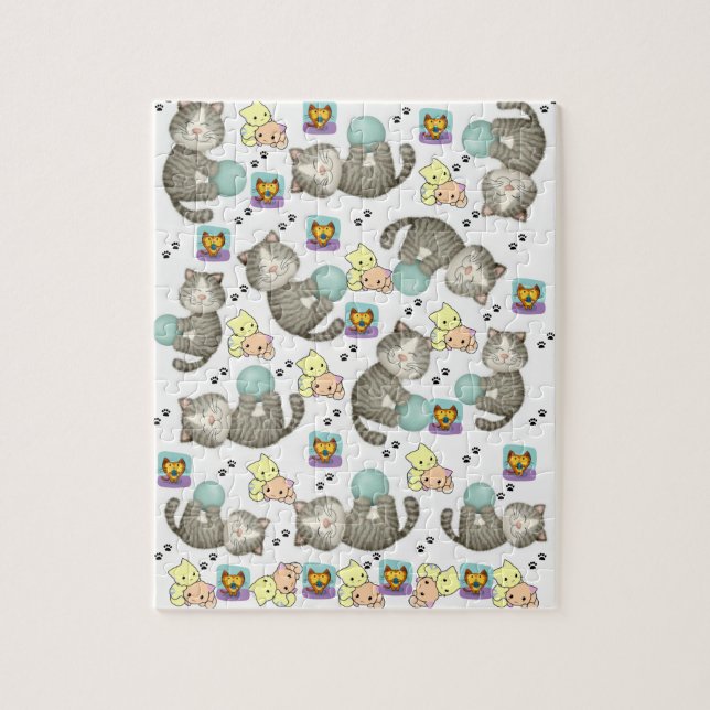 Whimsical Cats Jigsaw Puzzle Daisy (Vertical)
