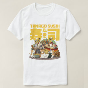 Whimsical Cats Tamago Sushi Workshop T-Shirt