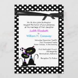 Whimsical Cats Wedding Invitation