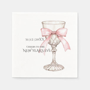 Whimsical  Champagne New Year's Eve Party  Napkin