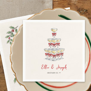 Whimsical Champagne Tower Cocktail Napkins