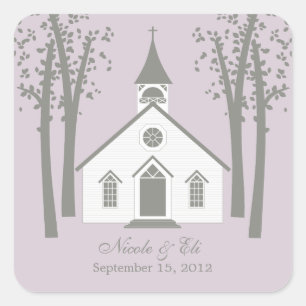 Whimsical Chapel Favour Sticker