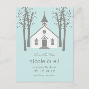 Whimsical Chapel Wedding Enregistrer La Carte Date