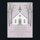 Whimsical Chapel Wedding Invitation<br><div class="desc">This Whimsical Chapel collection will sure get your guests excited to witness your vow exchange. More colours and matching products available at berryberrysweet.com. Please contact us for custom colours.</div>