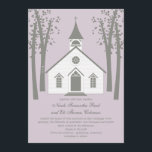 Whimsical Chapel Wedding Invitation<br><div class="desc">This Whimsical Chapel collection will sure get your guests excited to witness your vow exchange. More colours and matching products available at berryberrysweet.com. Please contact us for custom colours.</div>