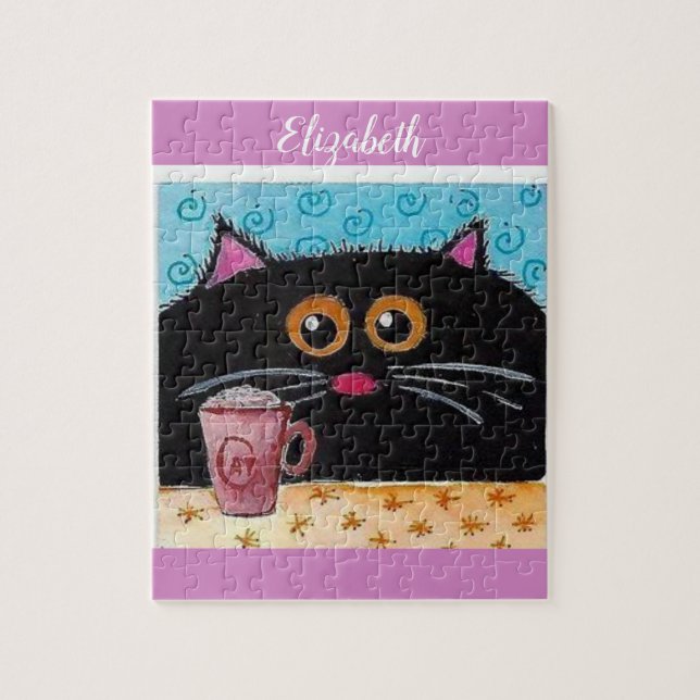 Whimsical Chat Jigsaw Puzzle Daisy (Vertical)