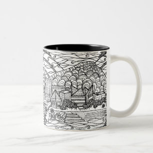 Whimsical Chattanooga Black and White Two-Tone Coffee Mug