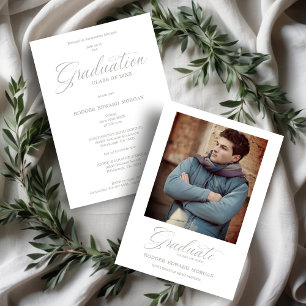 Whimsical Cherish Calligraphy Photo Graduation