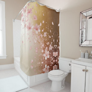 Whimsical Cherry Blossom Blizzard on Golden