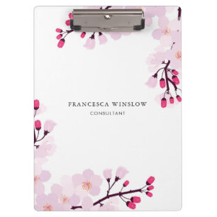 Whimsical Cherry Blossoms Personalized Clipboard