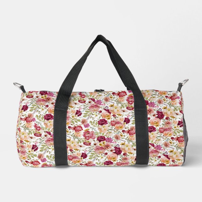 Whimsical Chic élégant floral Duffson sac (Recto)