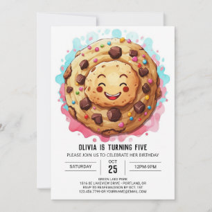 Whimsical Chic Sweets Cookies Birthday Invitation