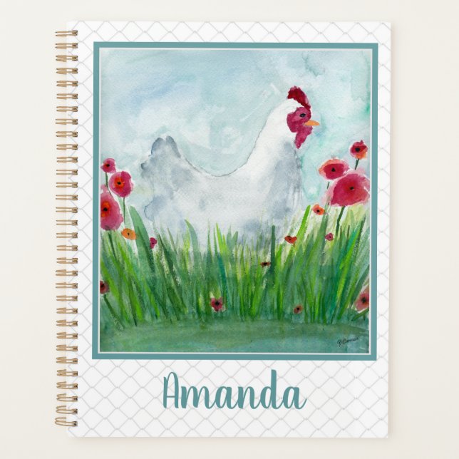 Whimsical Chicken Planner (Front)