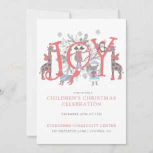 Whimsical Children's Christmas Celebration Invitation