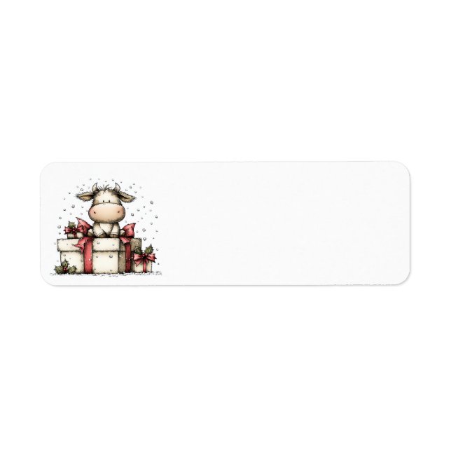 Whimsical Christmas Address Labels (Front)