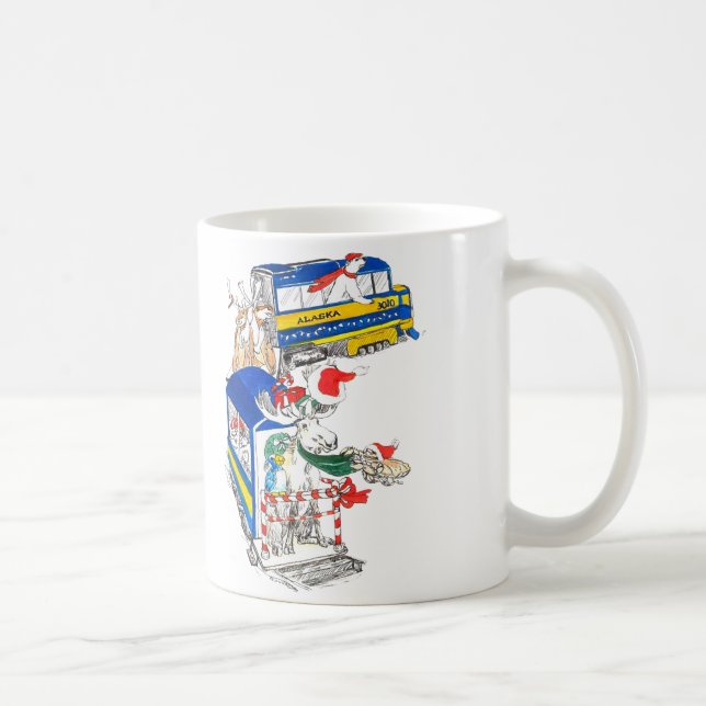 Whimsical Christmas Alaska Wildlife Coffee Mug (Right)