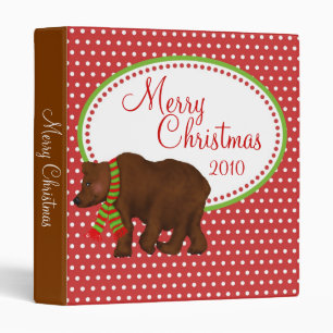 Whimsical Christmas Bear Photo Binder