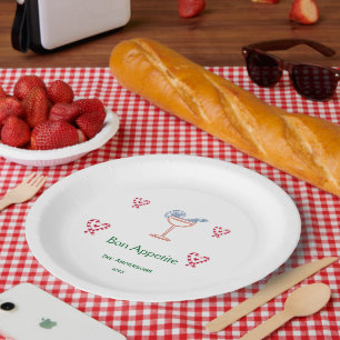 Whimsical  Christmas Candy Canes Paper Plate