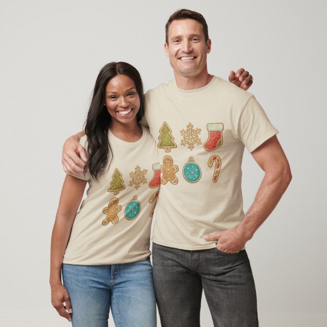 Whimsical Christmas Cookie Icons  T-Shirt (Unisex)