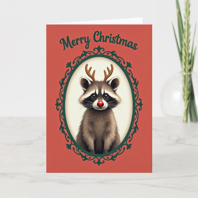 Whimsical Christmas Creature Card (Front)