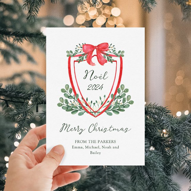 Whimsical Christmas Crest | Noel Holiday Card (Creator Uploaded)