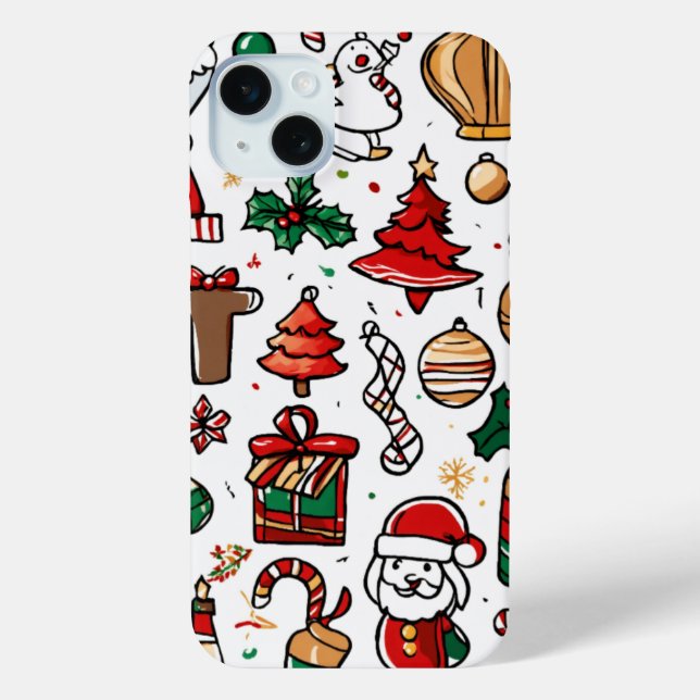 Whimsical Christmas Doodles Case-Mate iPhone Case (Back)