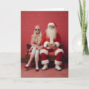 Whimsical Christmas Duo: Santa and Mrs. Claus Invitation
