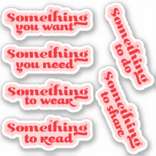Whimsical Christmas Gift Tag Stickers “Something"