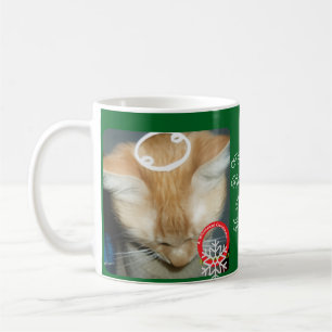Whimsical Christmas Ginger Cat Classic Mug, 11 oz Coffee Mug