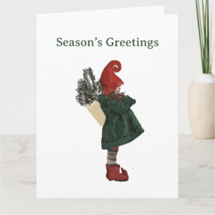 Whimsical Christmas Gnome Card – Festive Greeting