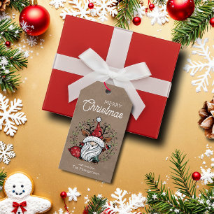 Whimsical Christmas Gnome Favour Gift Tags