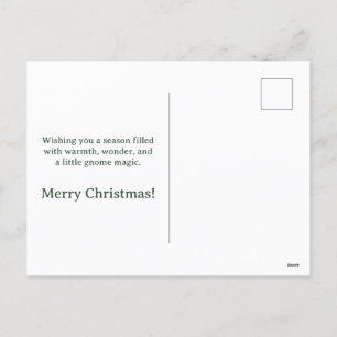 Whimsical Christmas Gnome Postcard - Greeting