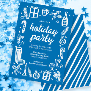Whimsical Christmas Holiday Party Cute Custom Invitation
