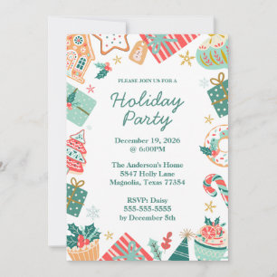 Whimsical Christmas Holiday Party Invitation