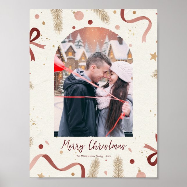 Whimsical Christmas Holiday Poster – Minimal Desig (Front)