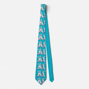Whimsical Christmas Holiday Singing Caribou Tie