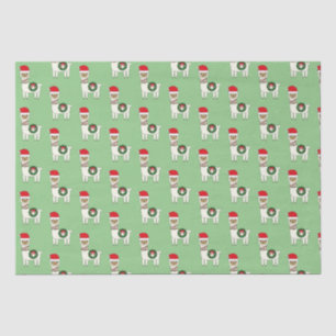 Whimsical Christmas Llamas Tissue Paper