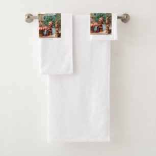 Whimsical Christmas Mushroom Towel Design