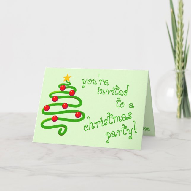 Whimsical Christmas Party Invitation (Front)