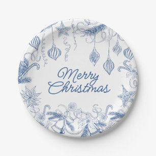 Whimsical Christmas Party Paper Plate