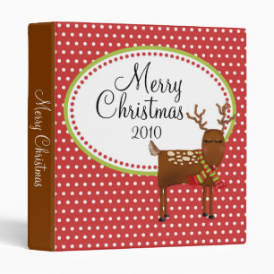 Whimsical Christmas Reindeer Photo Binder