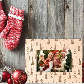 Whimsical Christmas Tree Pattern Etched Frames