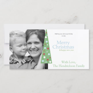 whimsical christmas tree photo greeting holiday card
