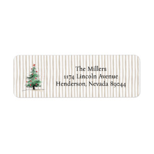 Whimsical Christmas Tree Stripe 
